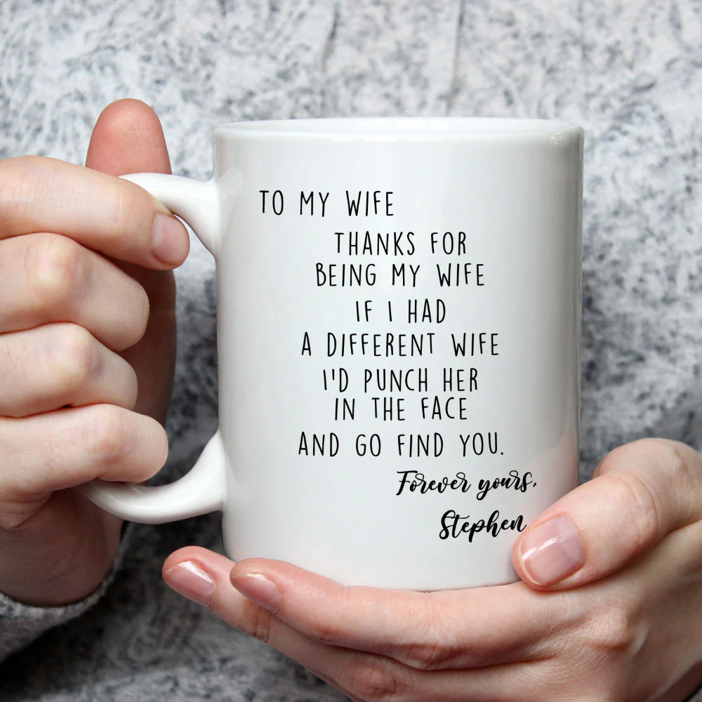 Thank You For Being My Wife - Personalized Custom Coffee Mug - Image 3