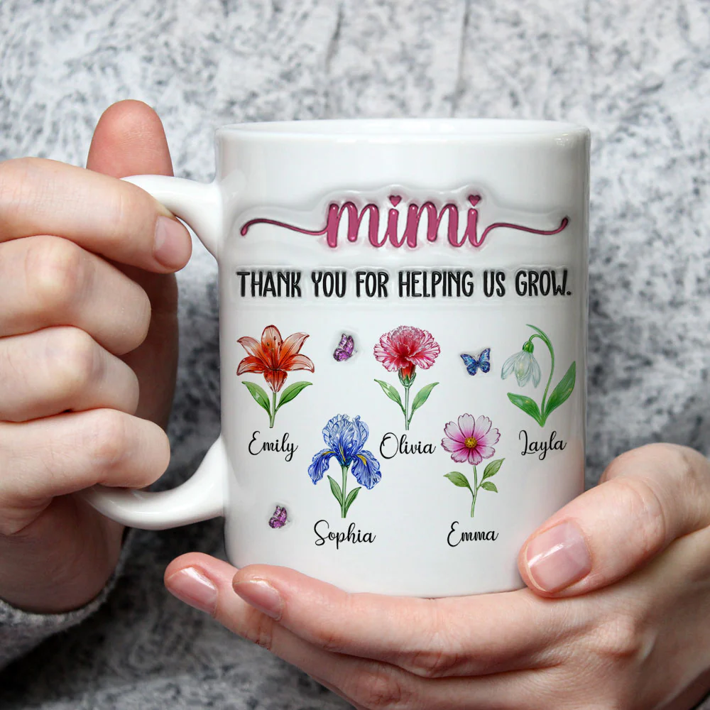 Thank You For Helping Me Grow - Personalized Custom 3D Inflated Effect Mug - Image 2