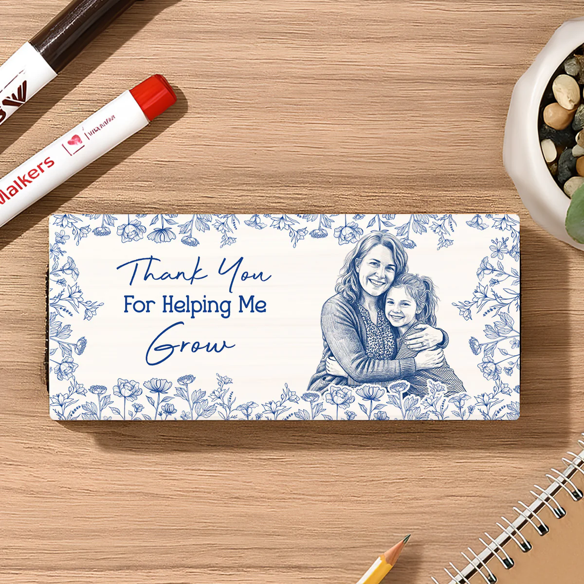 Thank You  For Helping Me - Personalized Custom Whiteboard Eraser