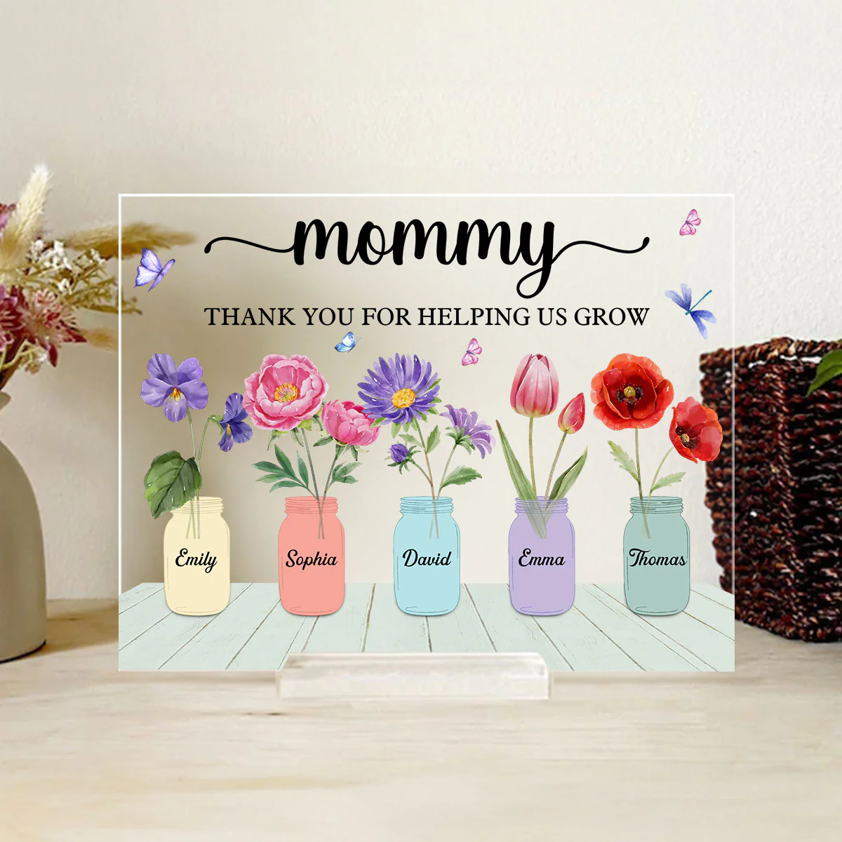 Thank You For Helping Us Grow - Personalized Custom Acrylic Plaque With Base - Image 4