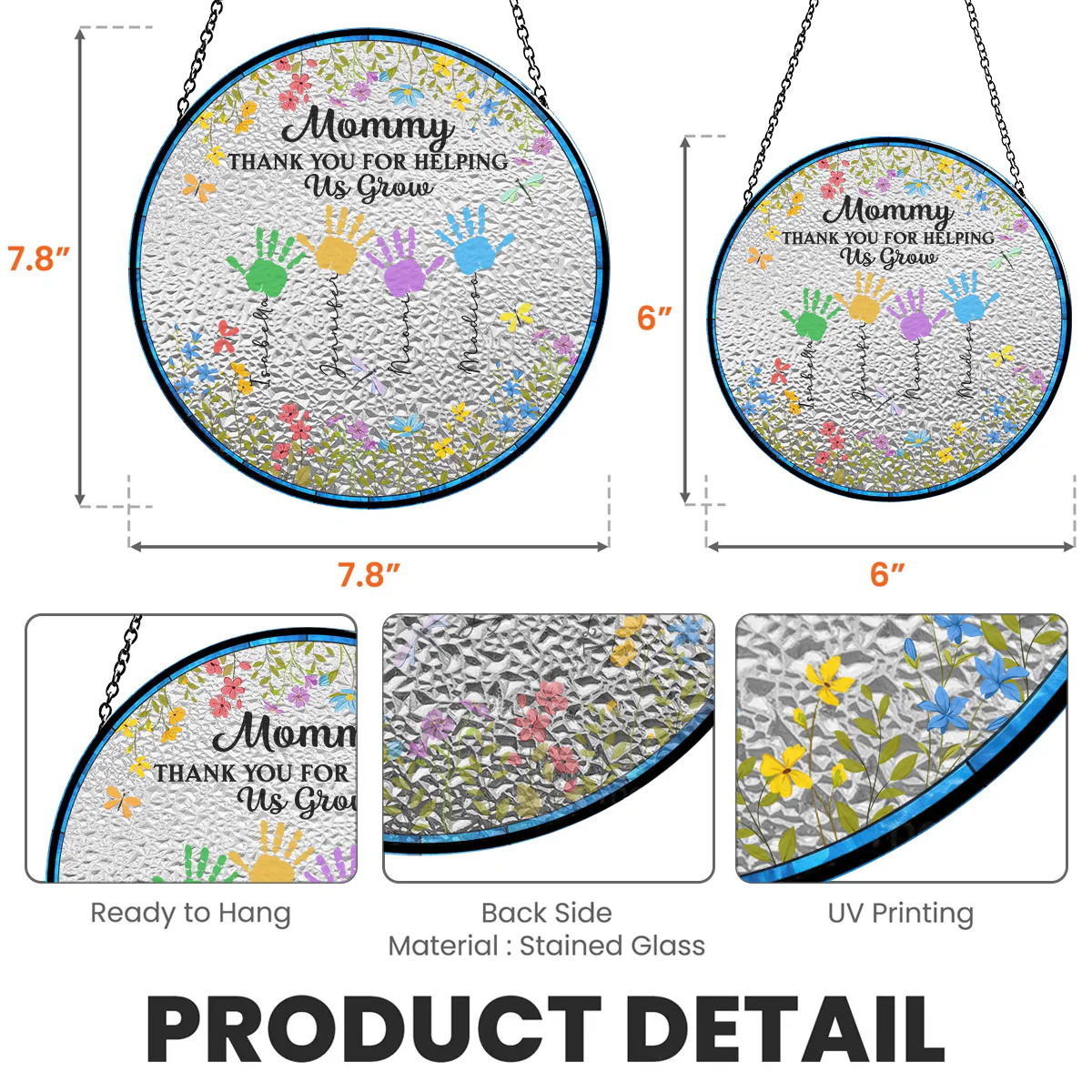 Helping Us Grow - Personalized Custom Window Hanging Suncatcher - Image 5