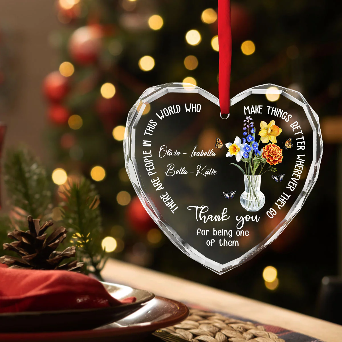 Thank You My Coworker - Personalized Custom Glass Ornament - Image 4