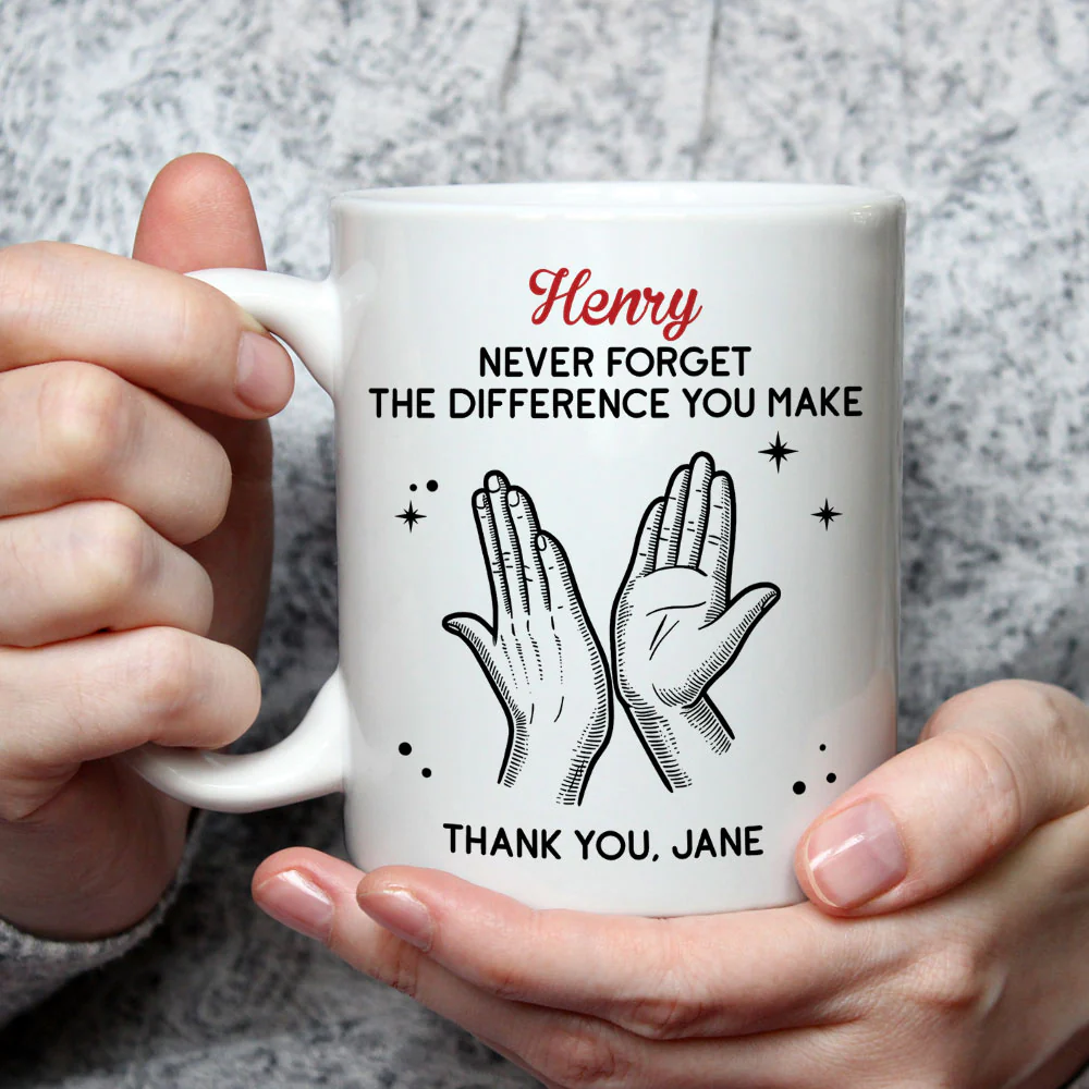 Thank You - Personalized Custom Coffee Mug - Image 2