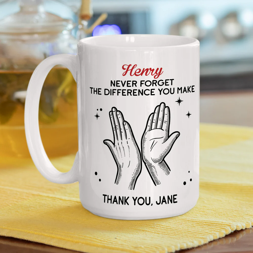 Thank You - Personalized Custom Coffee Mug - Image 4