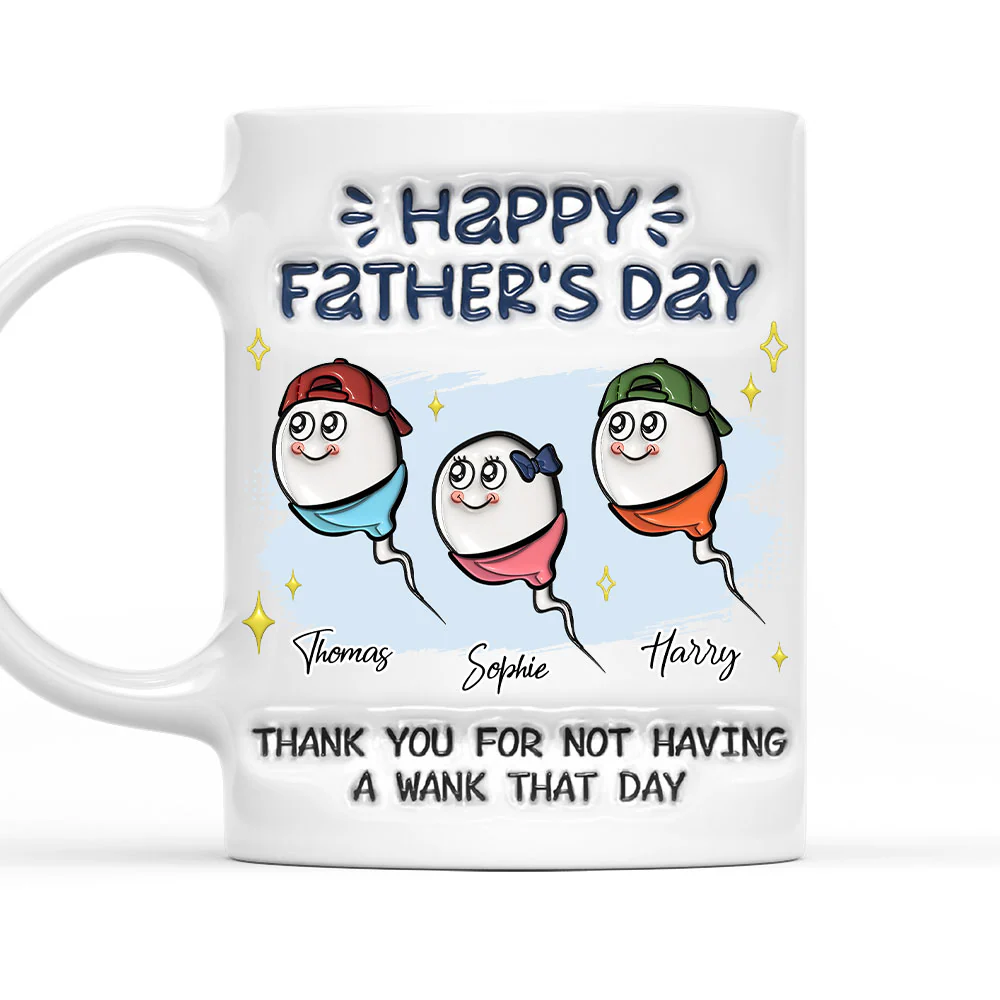 Thanks Dad - Personalized Custom 3D Inflated Effect Mug