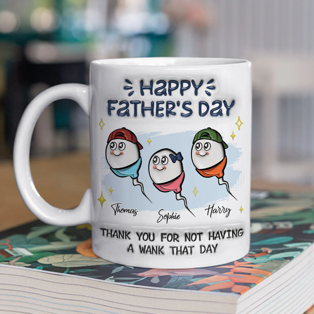 Thanks Dad - Personalized Custom 3D Inflated Effect Mug - Image 2