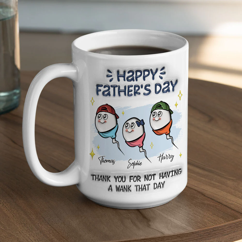 Thanks Dad - Personalized Custom 3D Inflated Effect Mug - Image 6
