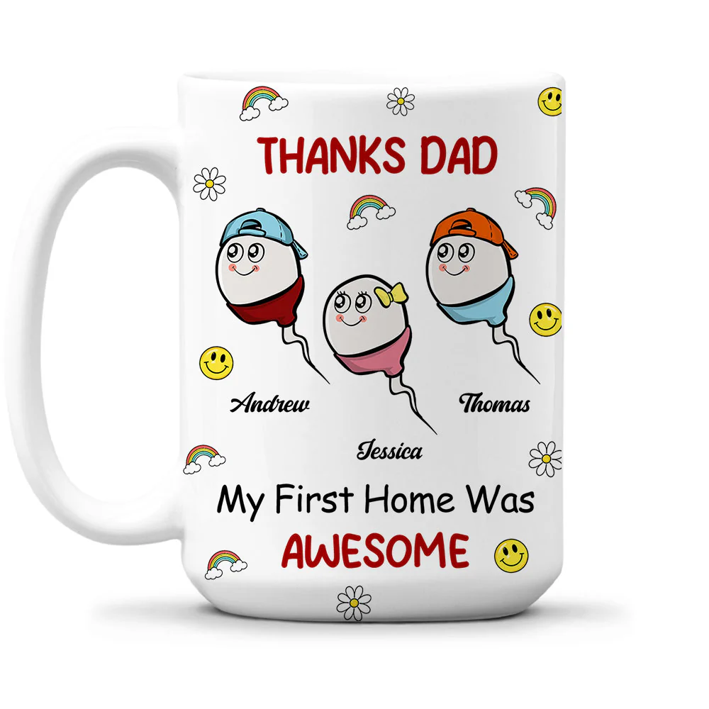 Thanks Dad - Personalized Custom Coffee Mug - Image 2