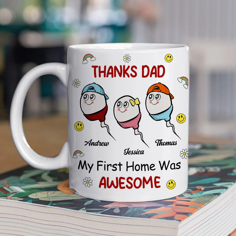 Thanks Dad - Personalized Custom Coffee Mug - Image 3