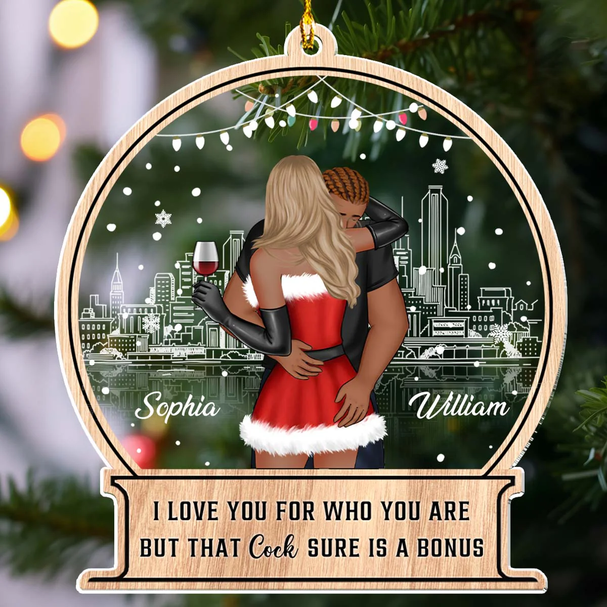 Thanks For All - Personalized Custom Acrylic Ornament - Image 5