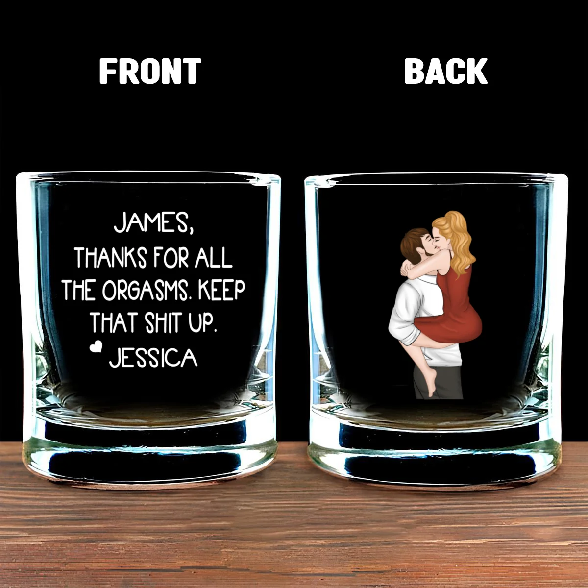 Thanks For All - Personalized Custom Whiskey Glass - Image 7