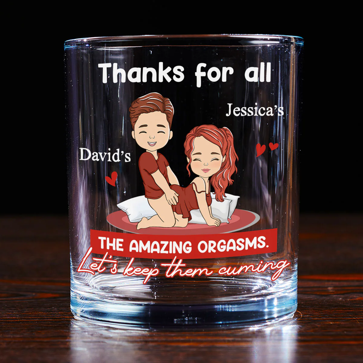 Thanks For All The Good Things - Personalized Custom Whiskey Glass - Image 3