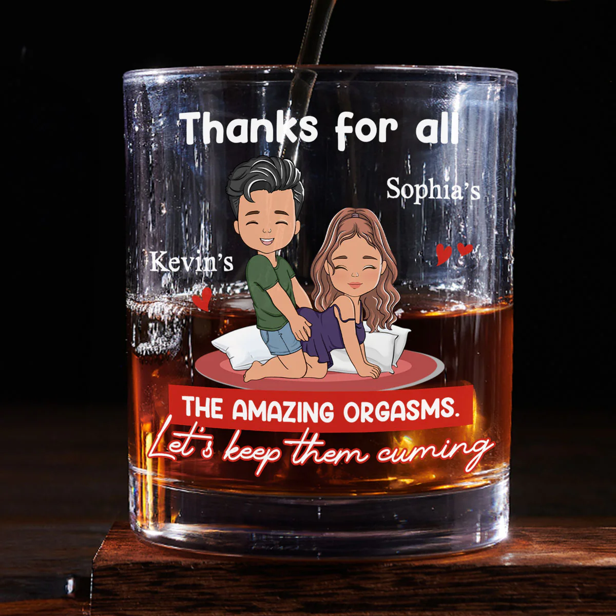 Thanks For All The Good Things - Personalized Custom Whiskey Glass - Image 4