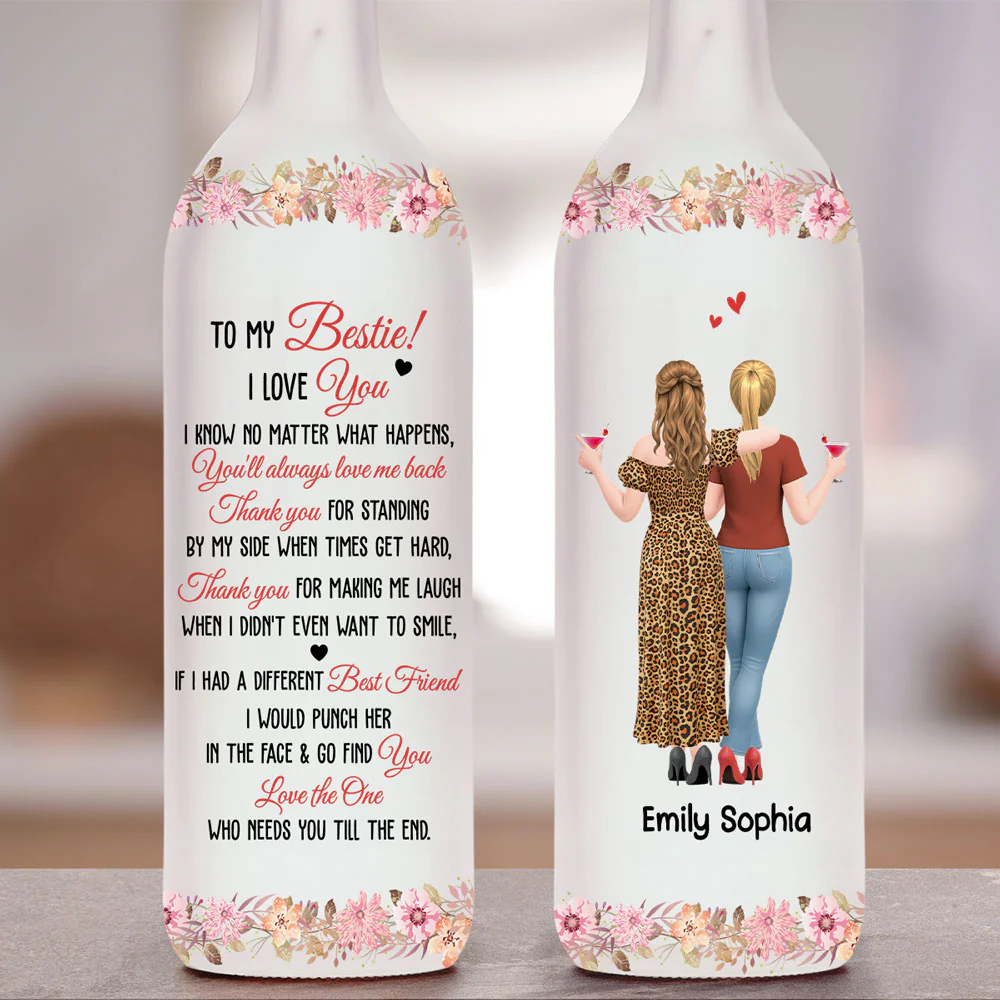 Thanks For Always Standing By My Side - Personalized Custom Bottle Lamp - Image 4