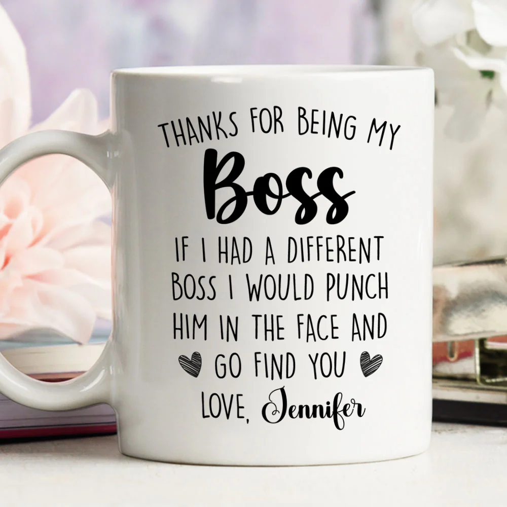 Thanks For Being My Boss - Personalized Custom Coffee Mug - Image 3
