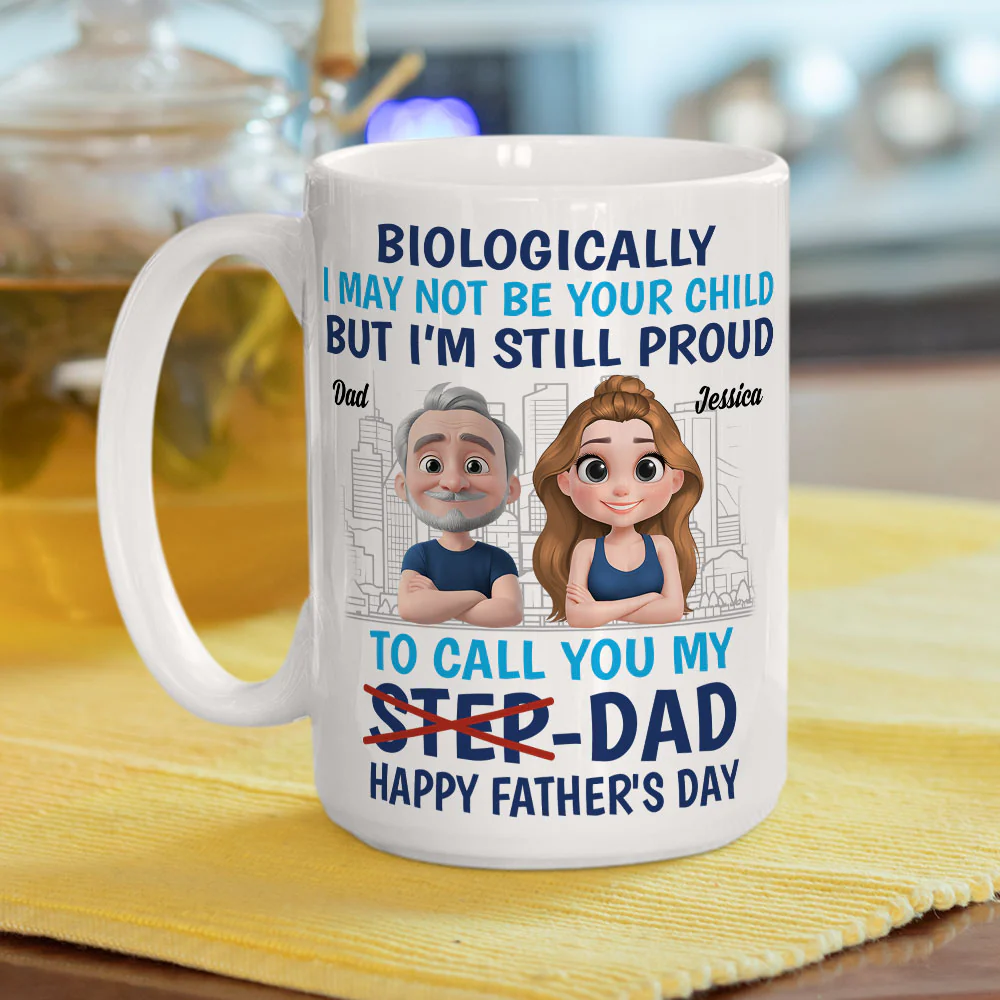 Thanks For Being My Dad - Personalized Custom Coffee Mug - Image 3