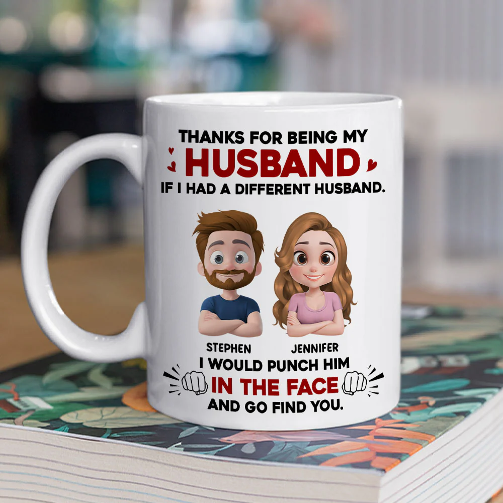 Thanks For Being My Husband 2 - Personalized Custom Coffee Mug - Image 2