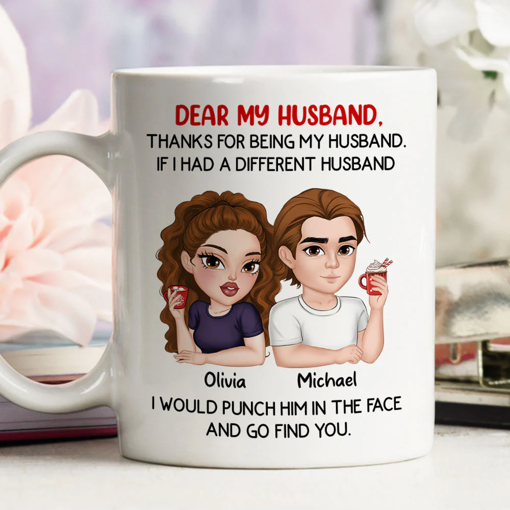 Thanks For Being My Husband - Personalized Custom Coffee Mug - Image 2