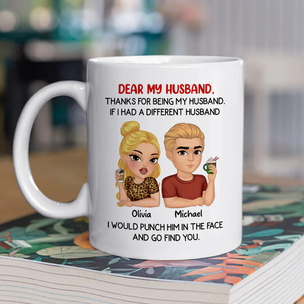 Thanks For Being My Husband - Personalized Custom Coffee Mug - Image 3