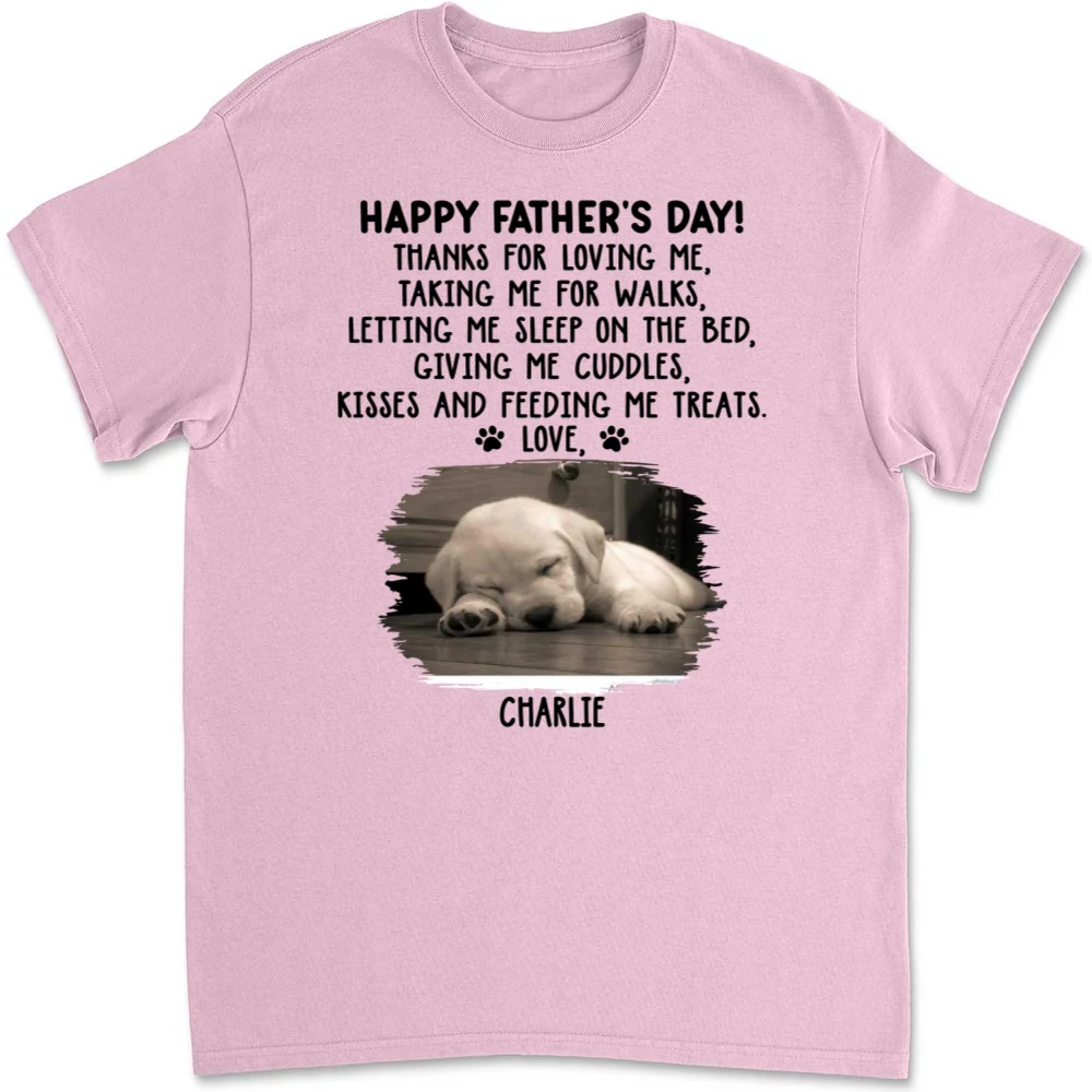 Thanks For Loving Me Dad Photo - Personalized Custom Unisex T-Shirt - Image 8