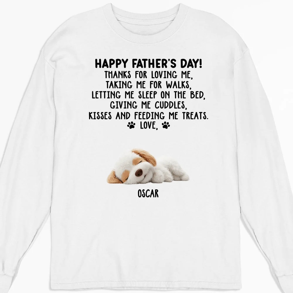 Thanks For Loving Us Dad - Personalized Custom Long Sleeve T-shirt - Image 4