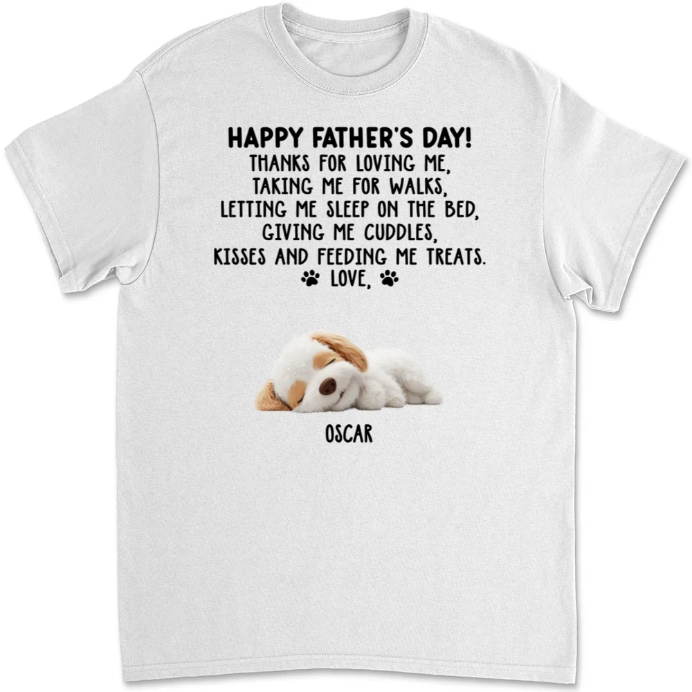 Thanks For Loving Us Dad - Personalized Custom Unisex T-Shirt - Image 5