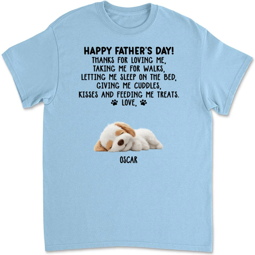 Thanks For Loving Us Dad - Personalized Custom Unisex T-Shirt - Image 7