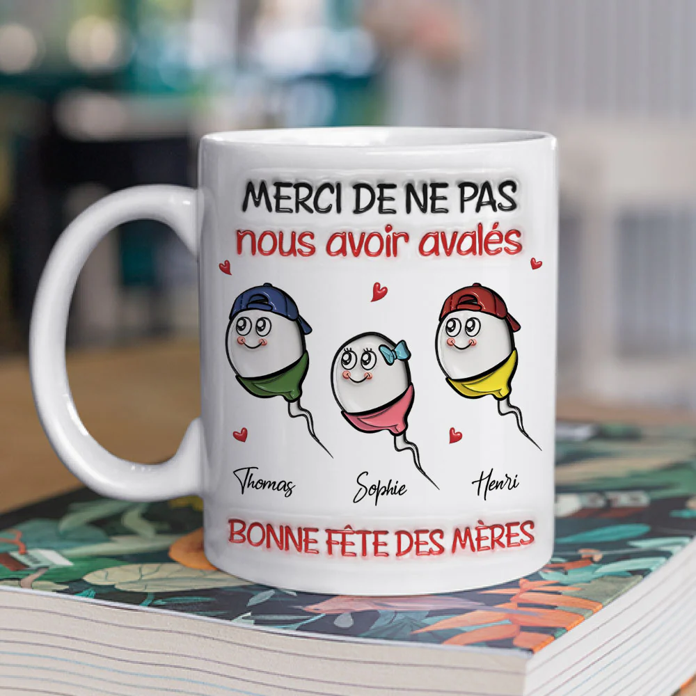 Thanks For Not Swallowing French - Personalized Custom 3D Inflated Effect Mug - Image 2