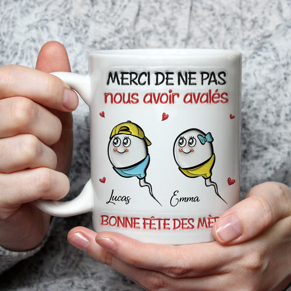 Thanks For Not Swallowing French - Personalized Custom 3D Inflated Effect Mug - Image 3
