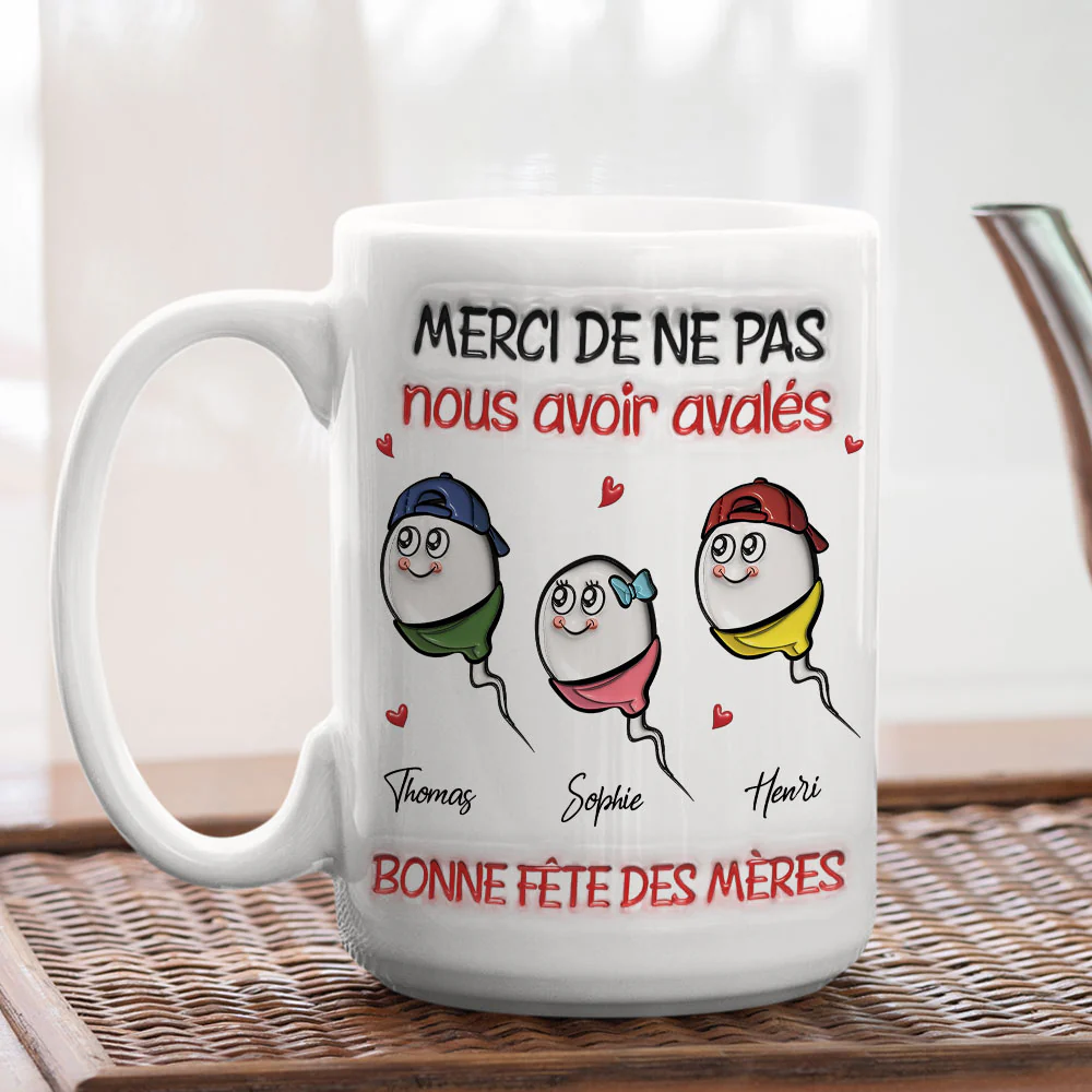 Thanks For Not Swallowing French - Personalized Custom 3D Inflated Effect Mug - Image 6