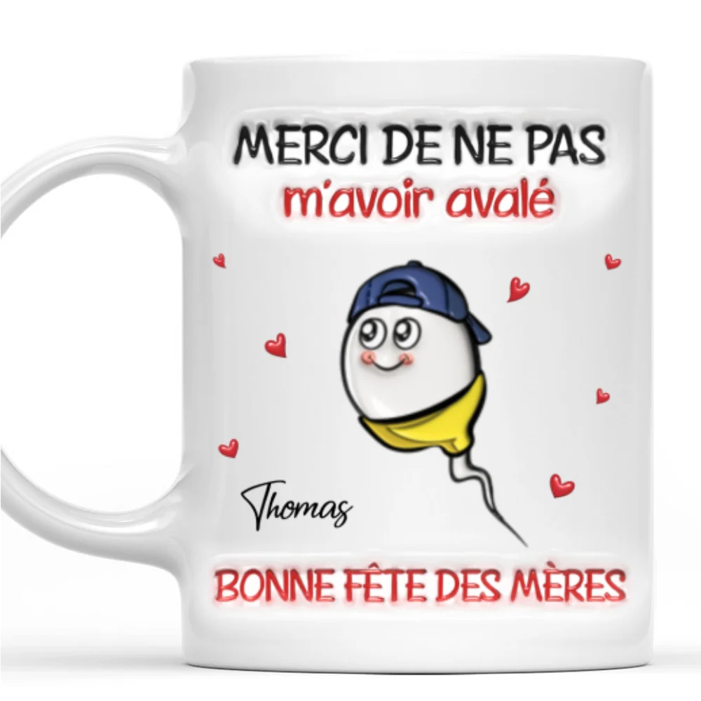 Thanks For Not Swallowing French - Personalized Custom 3D Inflated Effect Mug - Image 8