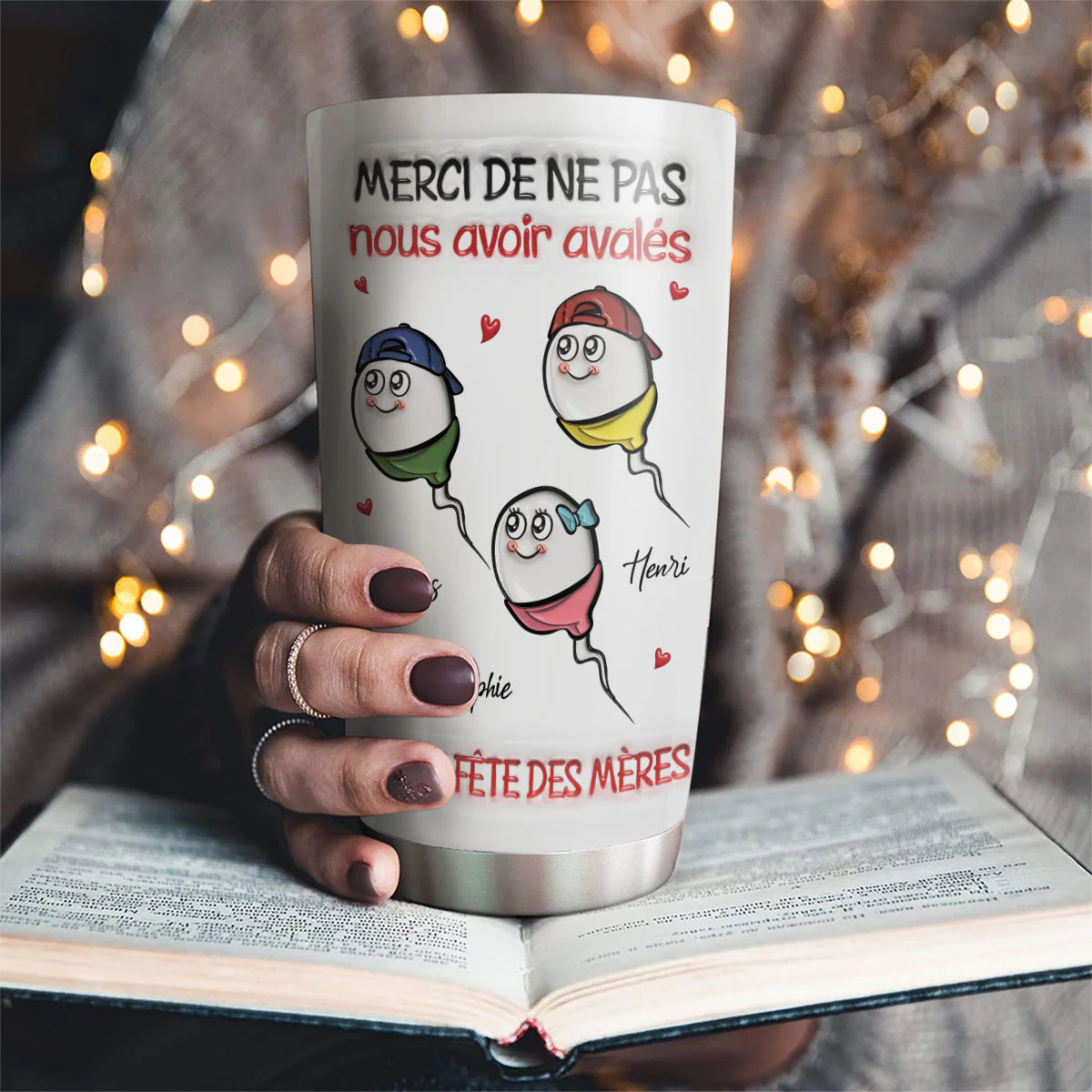 Thanks For Not Swallowing French - Personalized Custom 3D Inflated Effect Tumbler - Image 4