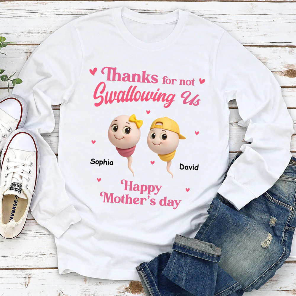 Thanks For Not Swallowing - Personalized Custom Shirt - Image 3