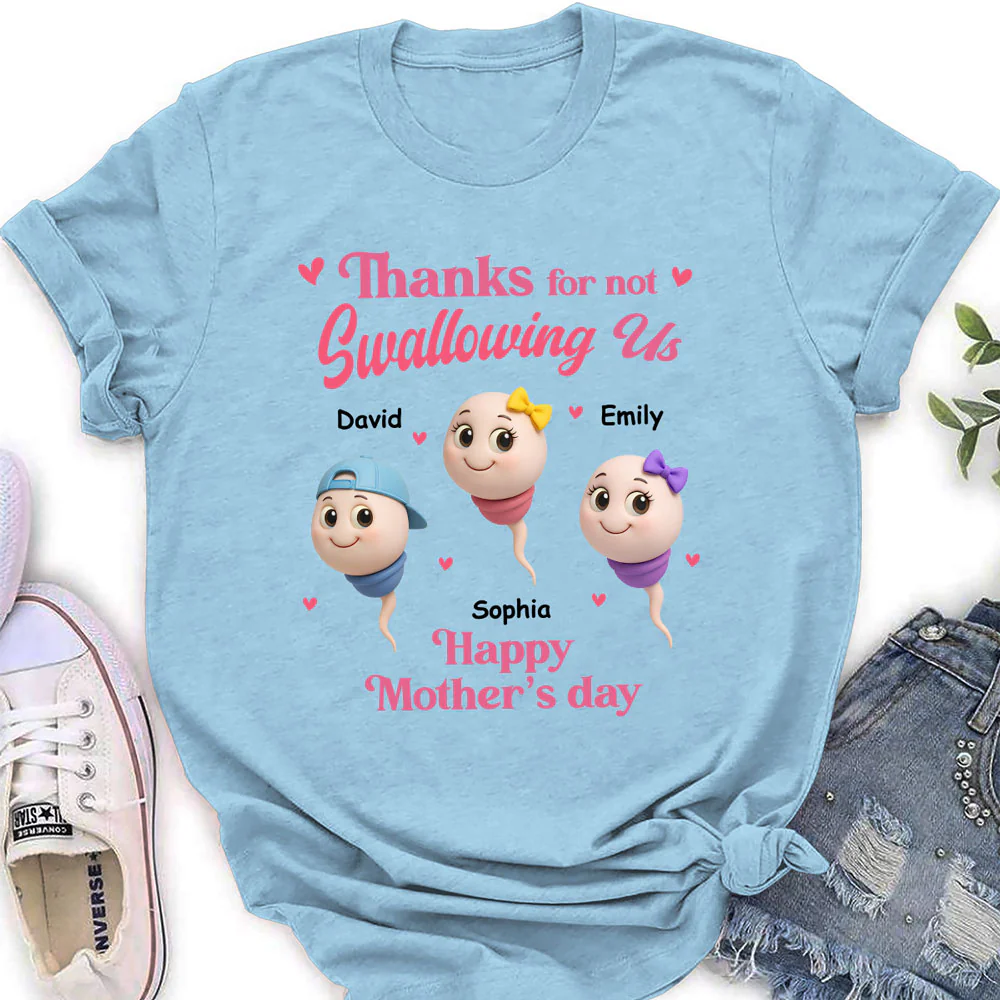 Thanks For Not Swallowing - Personalized Custom Shirt - Image 5