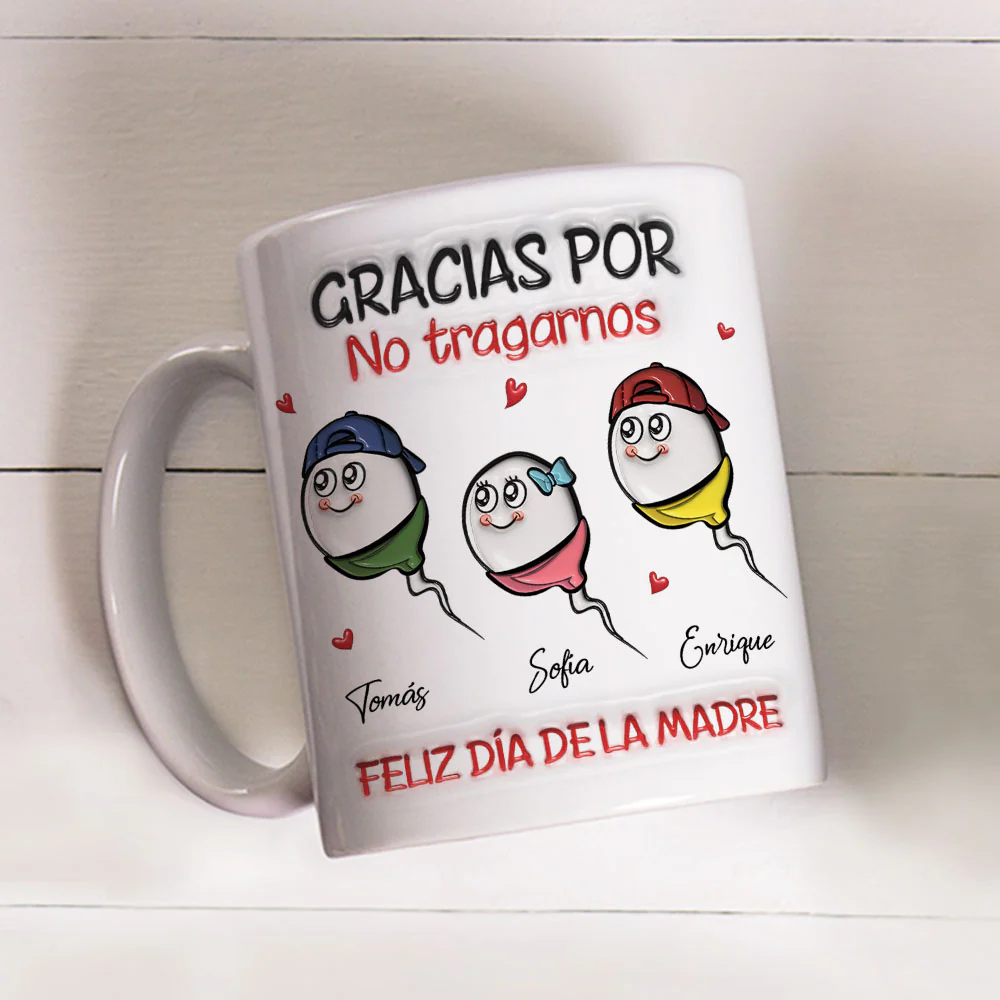 Thanks For Not Swallowing Spanish - Personalized Custom 3D Inflated Effect Mug - Image 4