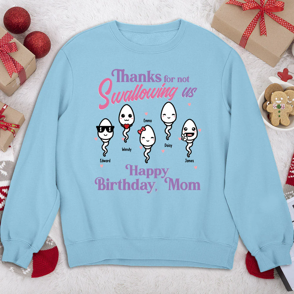 Thanks For Not Swallowing Us - Personalized Custom Sweatshirt - Image 3