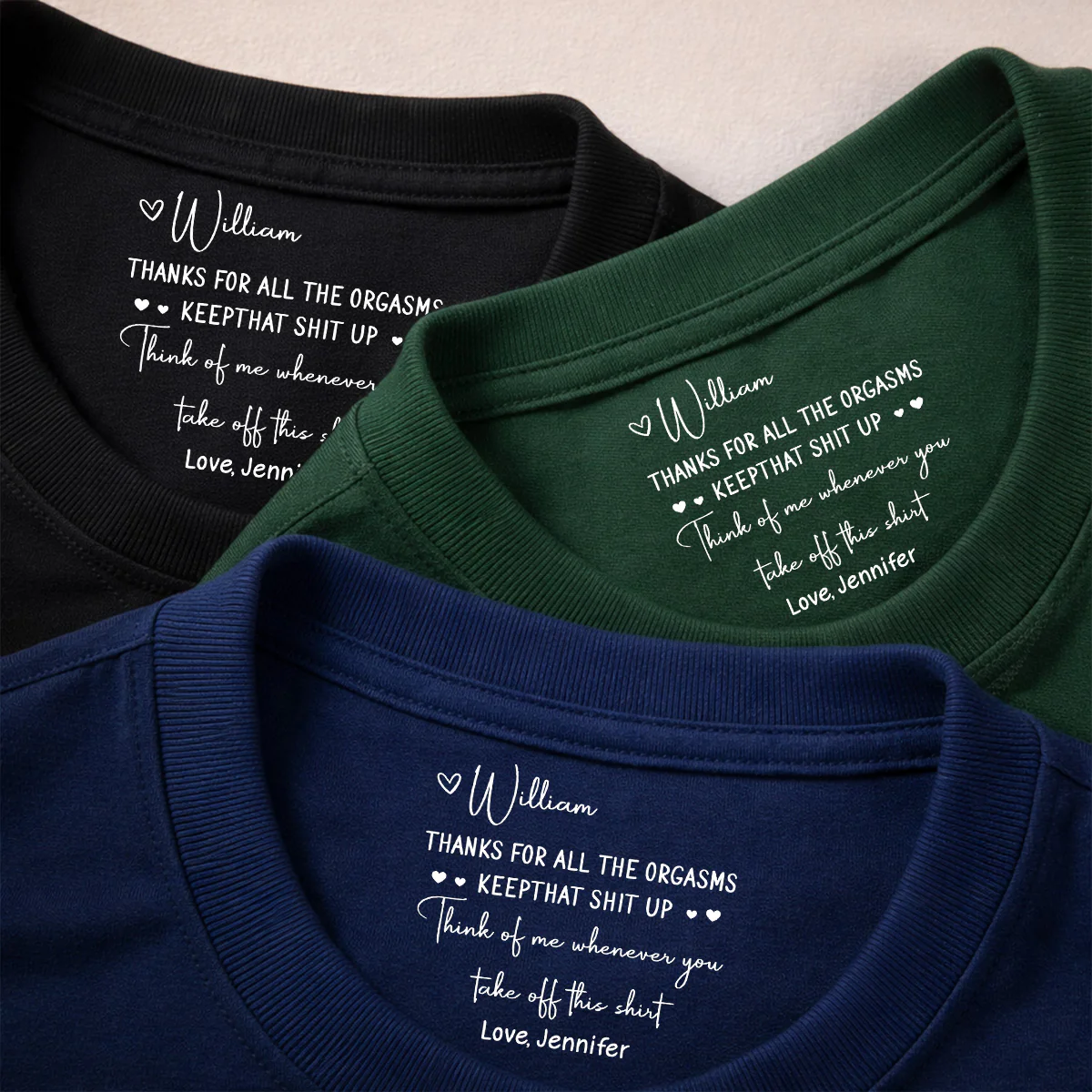 Thanks For - Personalized Custom Inside Neck Print T-shirt - Image 4
