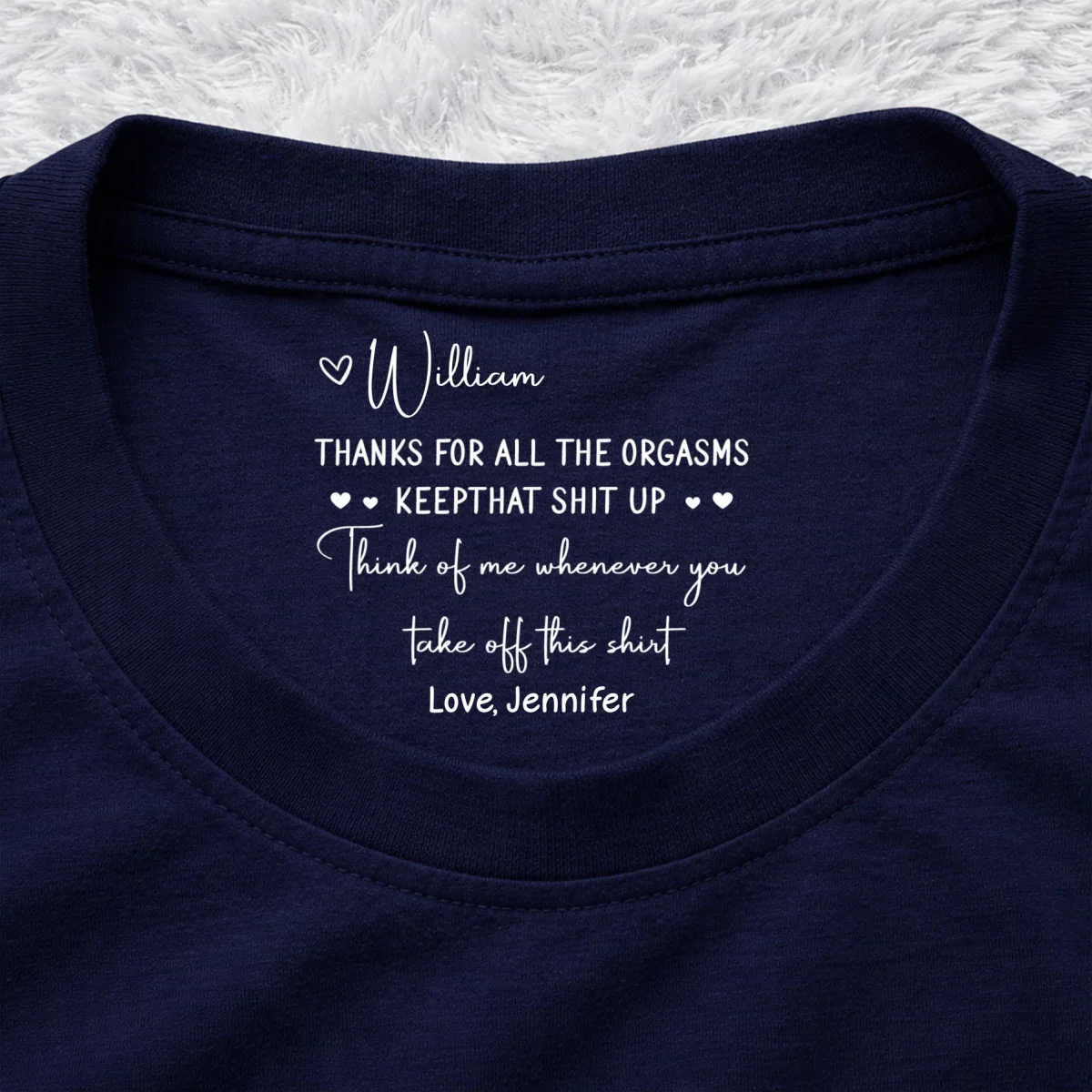 Thanks For - Personalized Custom Inside Neck Print T-shirt - Image 9