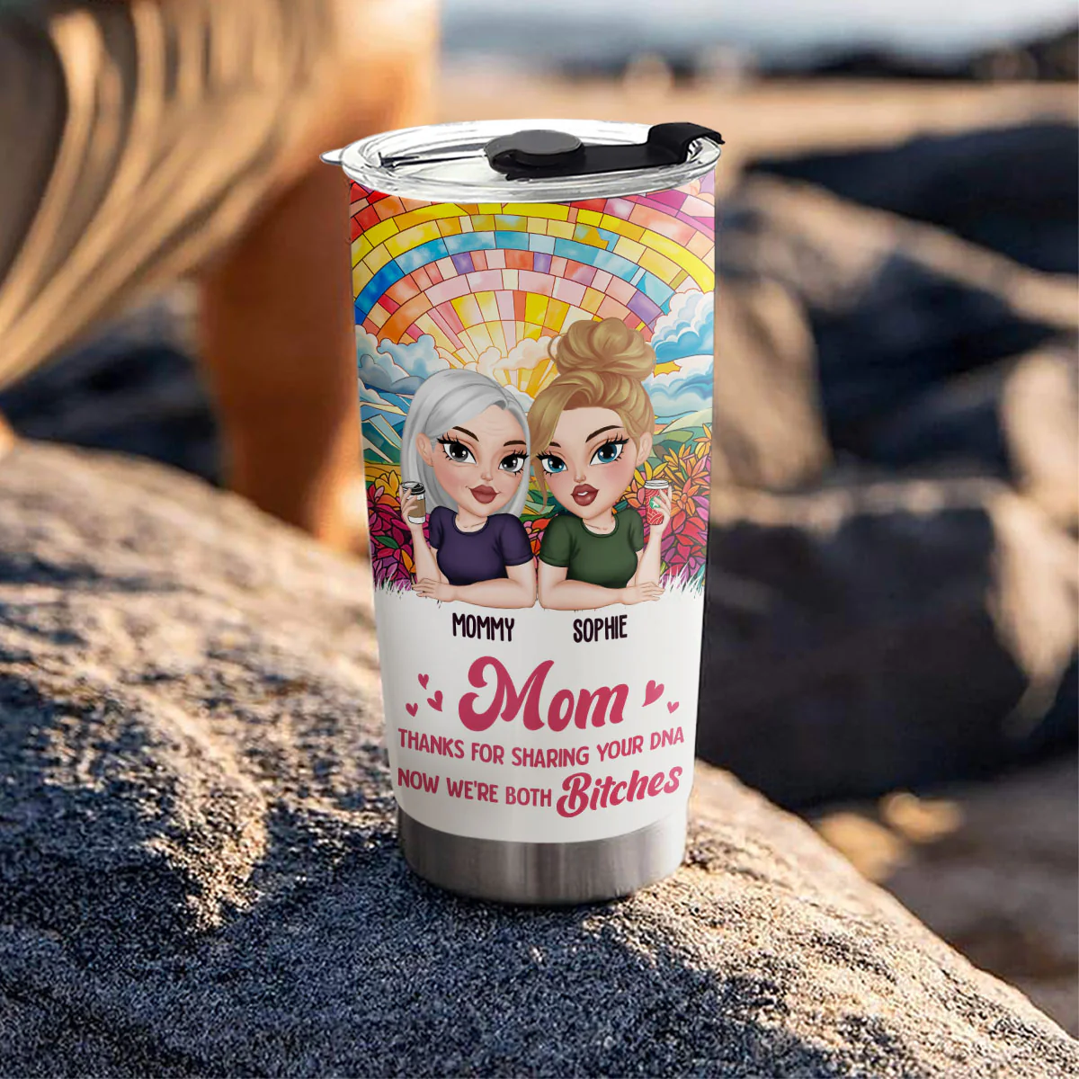 Thanks For Sharing DNA Mom - Personalized Custom Tumbler - Image 3