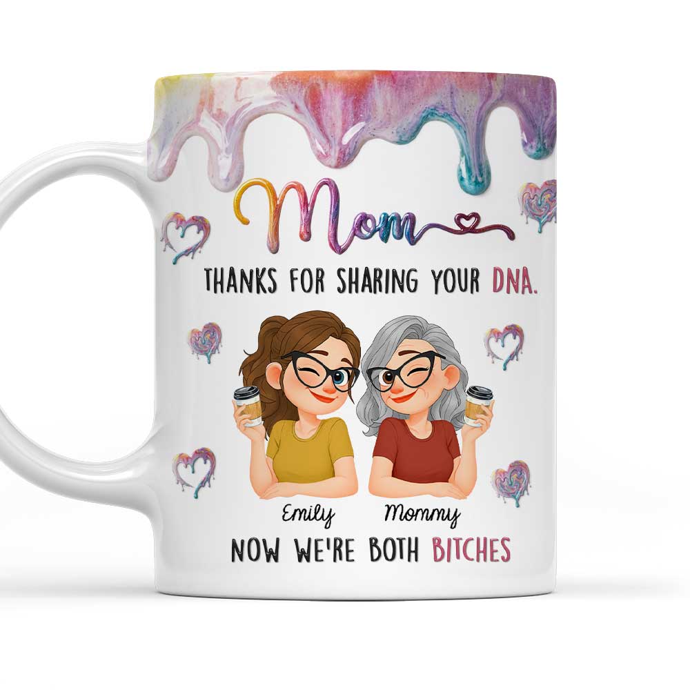 Thanks For Sharing Your DNA - Personalized Custom 3D Inflated Effect Mug