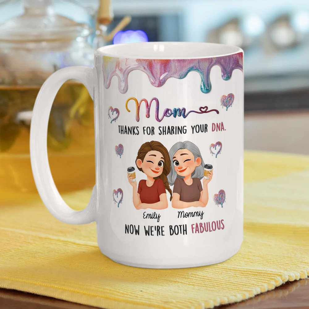 Thanks For Sharing Your DNA - Personalized Custom 3D Inflated Effect Mug - Image 5