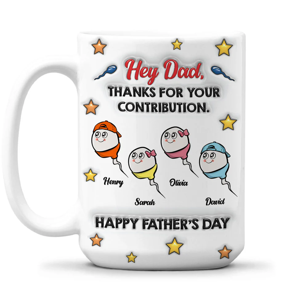 Thanks For Strong Swimmer Genes - Personalized Custom 3D Inflated Effect Mug - Image 2