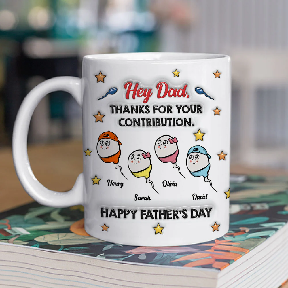 Thanks For Strong Swimmer Genes - Personalized Custom 3D Inflated Effect Mug - Image 3