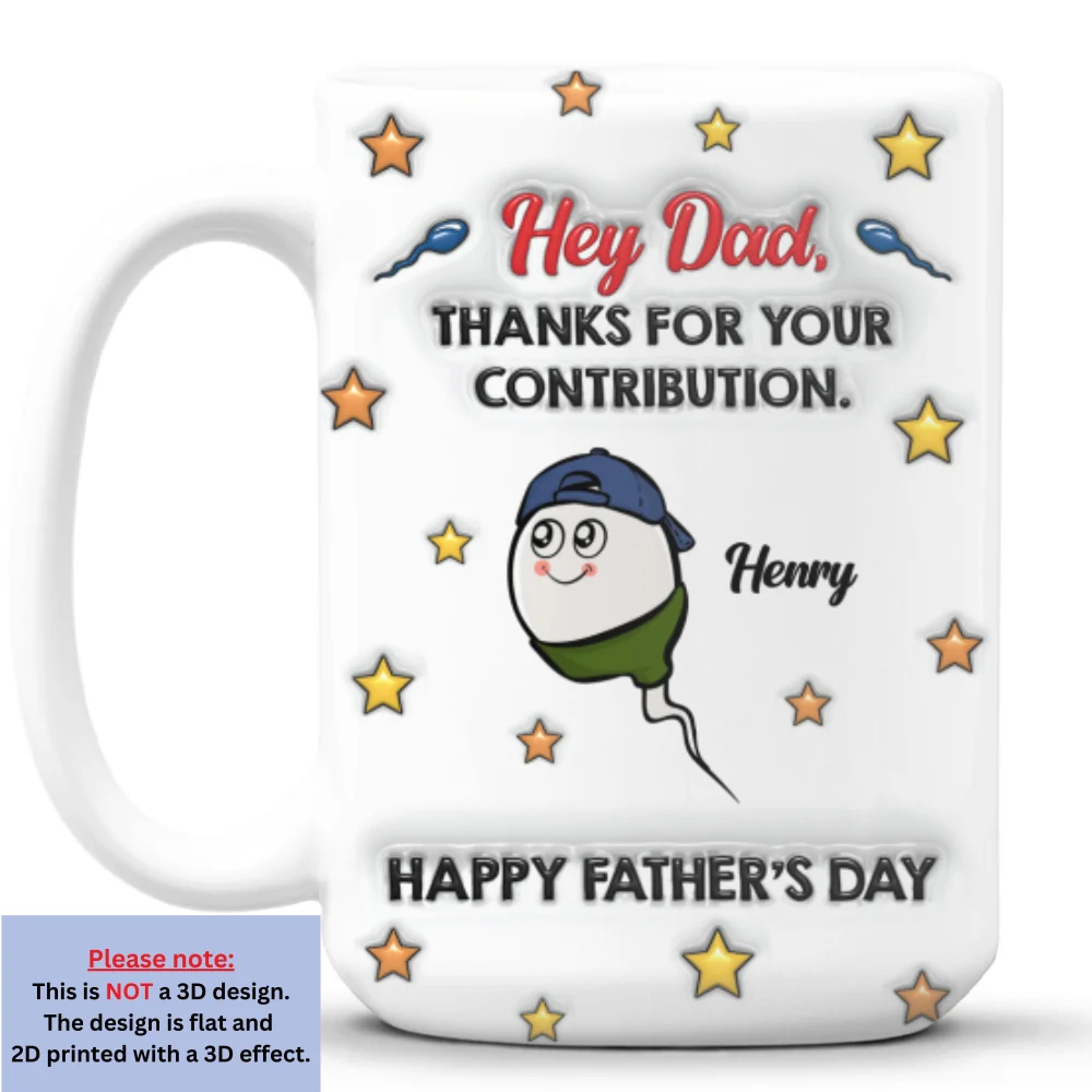 Thanks For Strong Swimmer Genes - Personalized Custom 3D Inflated Effect Mug - Image 7