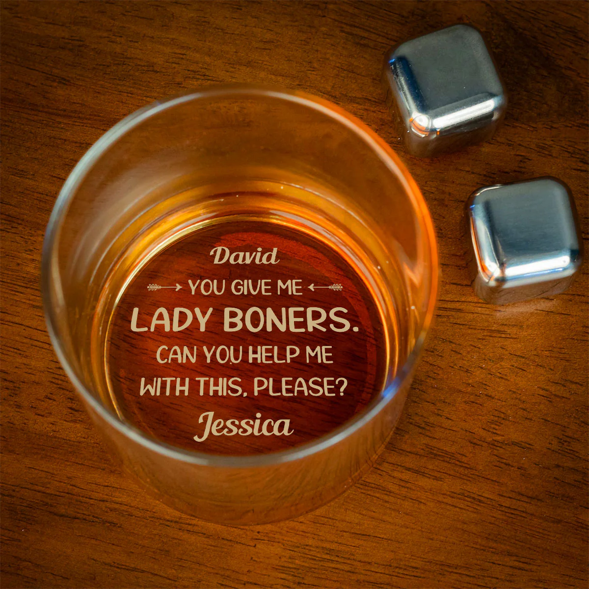 Thanks For That Feeling - Personalized Custom Engraved Whiskey Glass - Image 2