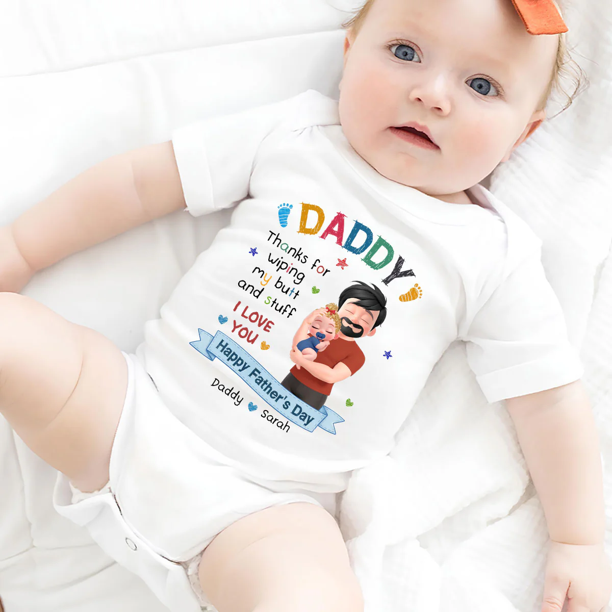 Thanks For Wiping - Personalized Custom Baby Onesie - Image 4