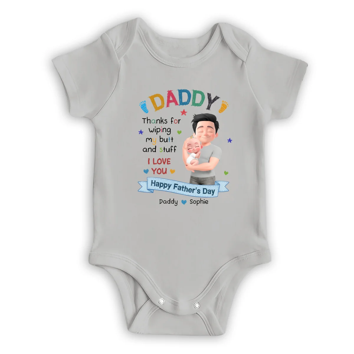 Thanks For Wiping - Personalized Custom Baby Onesie - Image 7