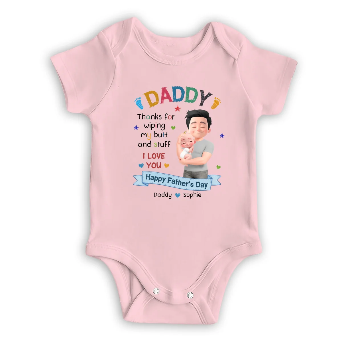 Thanks For Wiping - Personalized Custom Baby Onesie - Image 9
