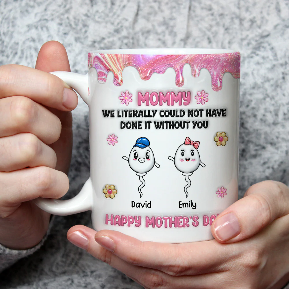 Thanks Mommy - Personalized Custom 3D Inflated Effect Mug - Image 2