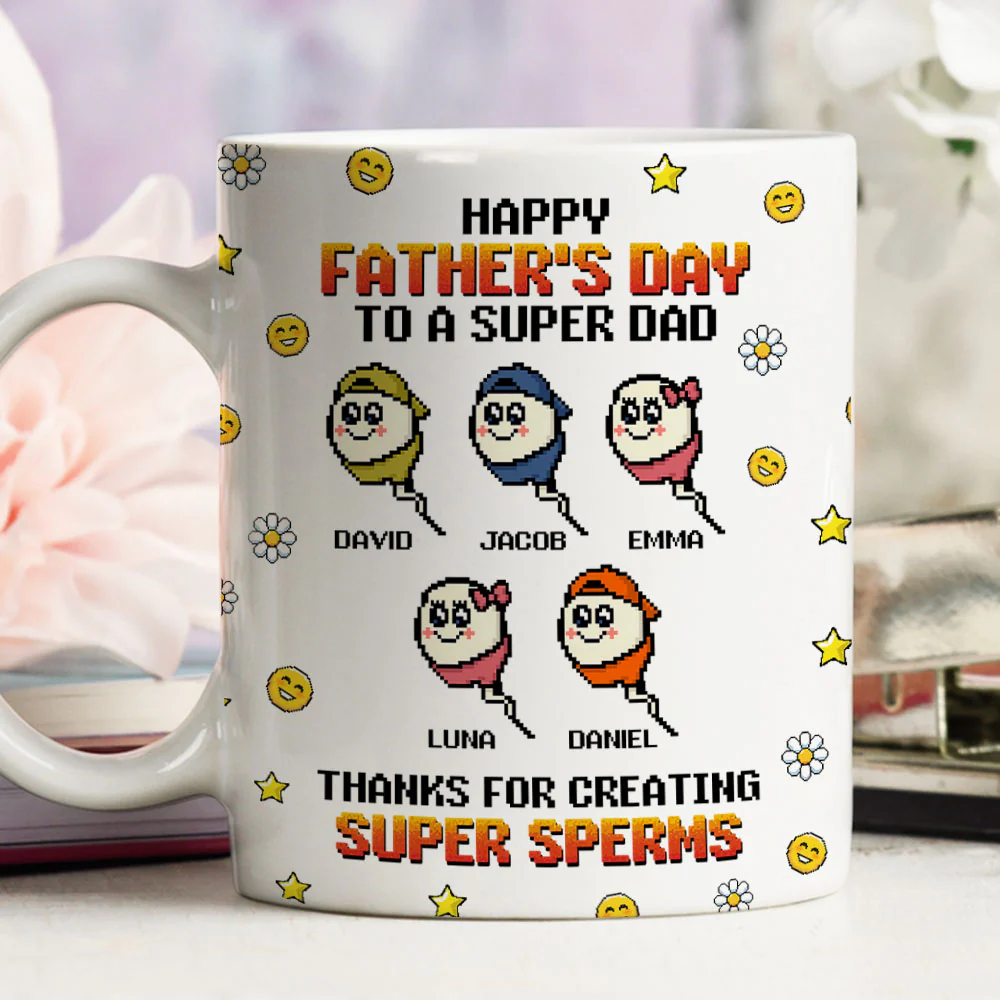 Thanks To Super Dad - Personalized Custom Coffee Mug - Image 4